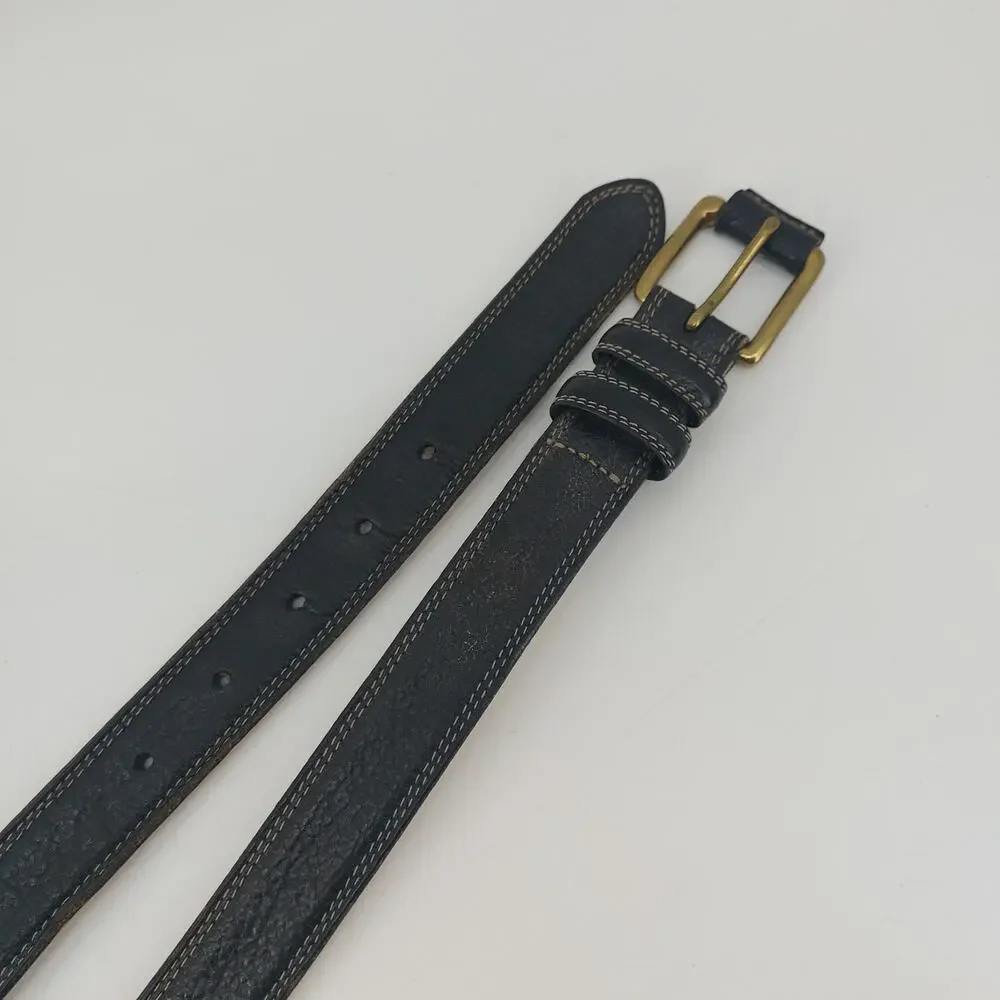 Gap Genuine Leather Belt Gold Tone Buckle Men's Size 34